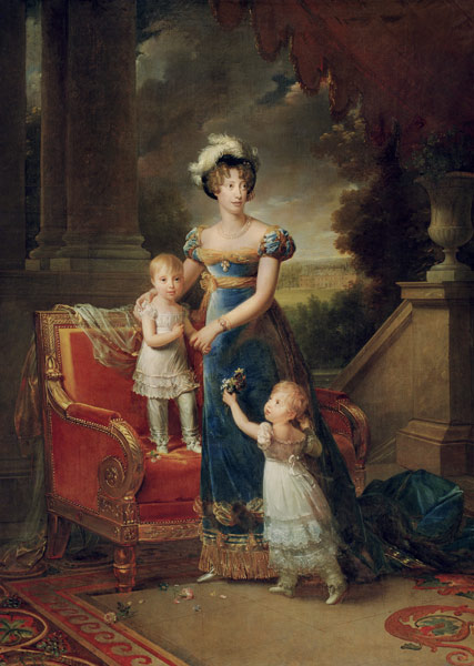 Duchesse de Berry with children Louise Marie Thérèse d'Artois and Henri d'Artois à François Pascal Simon Gérard