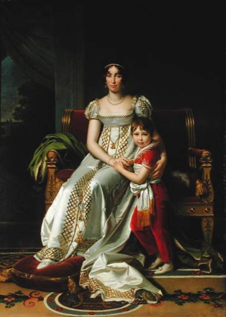 Hortense de Beauharnais (1783-1837) Queen of Holland and her Son à François Pascal Simon Gérard