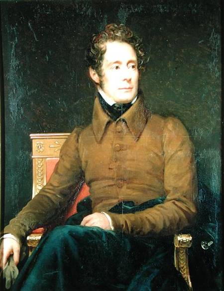 Portrait of Alphonse de Lamartine (1790-1869) à François Pascal Simon Gérard