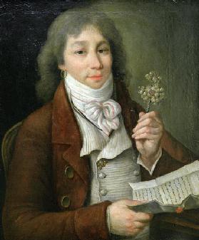 Portrait of Fabre d'Eglantine (1750-94) with his golden eglantine
