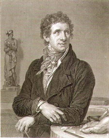 Portrait of Antonio Canova (1757-1822) engraved by William Henry Worthington (c.1790-p.1839) à Francois Xavier Fabre