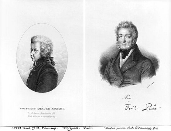 Wolfgang Amedeus Mozart (1756-91) and Ferdinando Paer (1771-1839) à Francois Seraphin Delpech