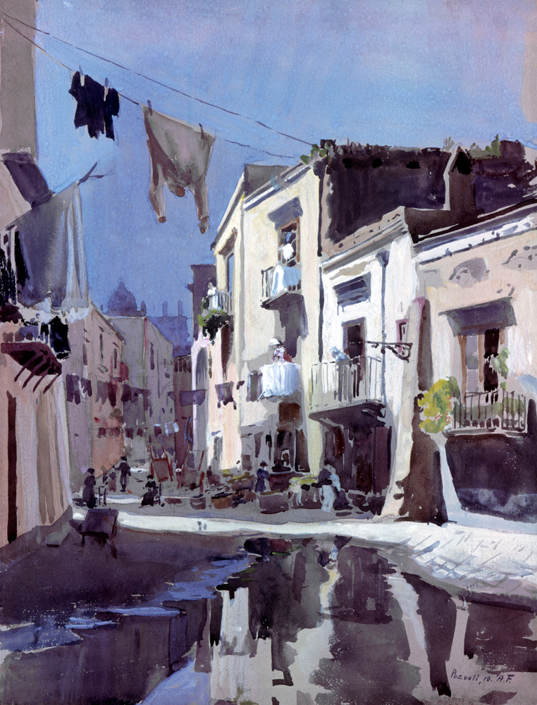 Alley in Pozzuoli à Frank Alfred