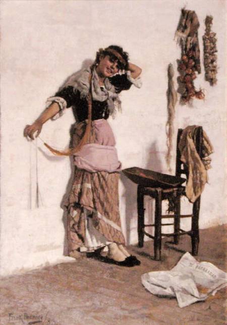 A Venetian Market Girl à Frank Bramley