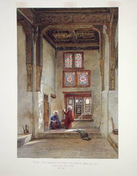 Reception room in the house of the Memlook Roduan Bey, Cairo  on à Frank Dillon