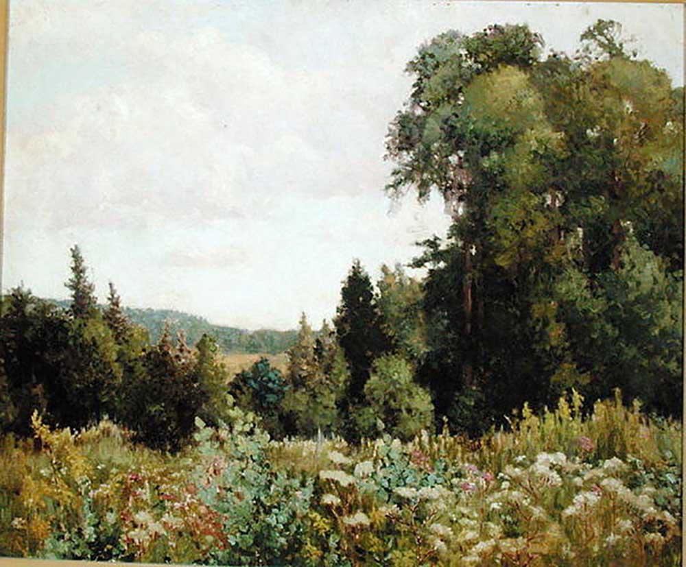 Flowering Meadow à Frank Johnston