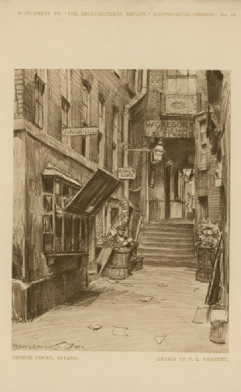 George Court on the Strand (engraving) à Frank Lewis Emanuel