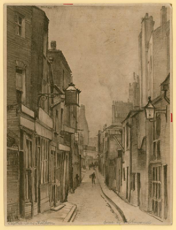 Sketch of Leather Lane, Holborn, London (engraving) à Frank Lewis Emanuel