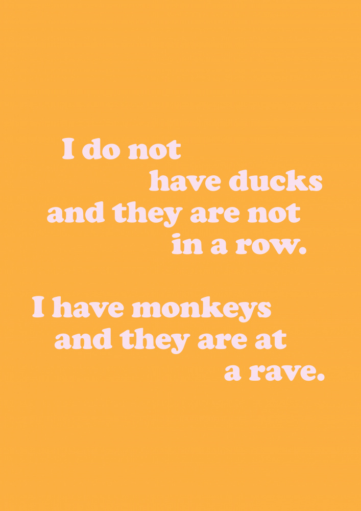 Monkeys At A Rave (Yellow) à Frankie Kerr-Dineen