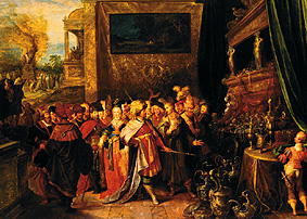 Kroesus montre ses trésors à Solon à Frans Francken le Jeune