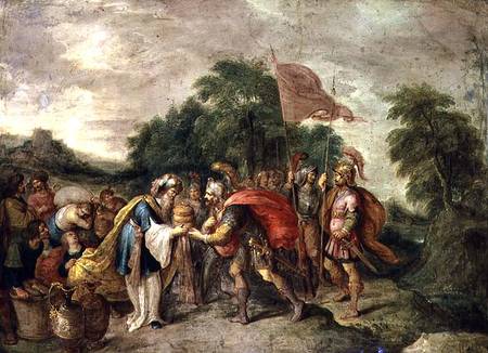 The Meeting of Abraham and Melchizedek à Frans Francken le Jeune