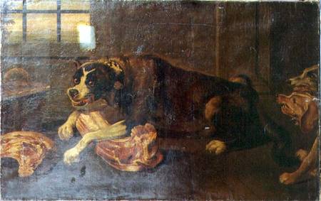 Dogs Gnawing Joints of Meat à Frans Snyders