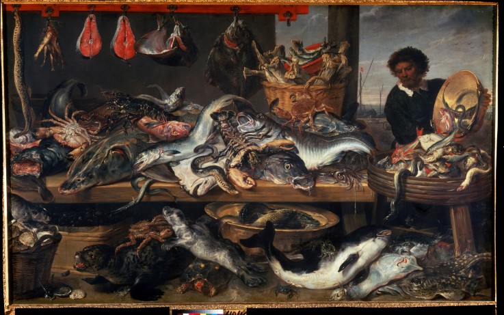 A Fishmonger's shop à Frans Snyders