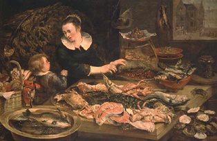 Die Fischverkäuferin à Frans Snyders