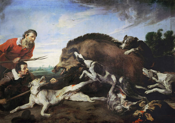 The Wild Boar Hunt à Frans Snyders