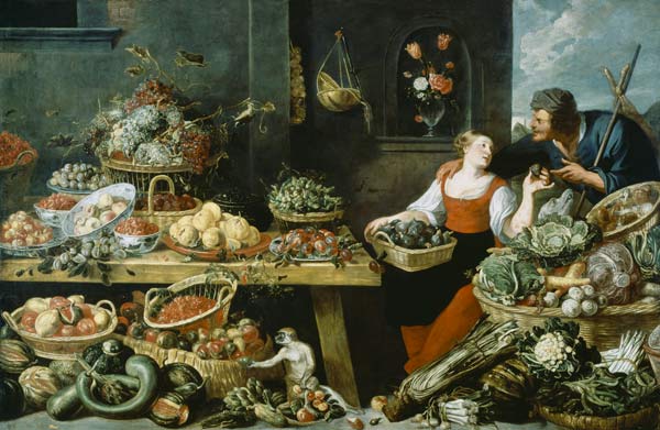 Fruit and Vegetable Market (oil on canvas) à Frans Snyders