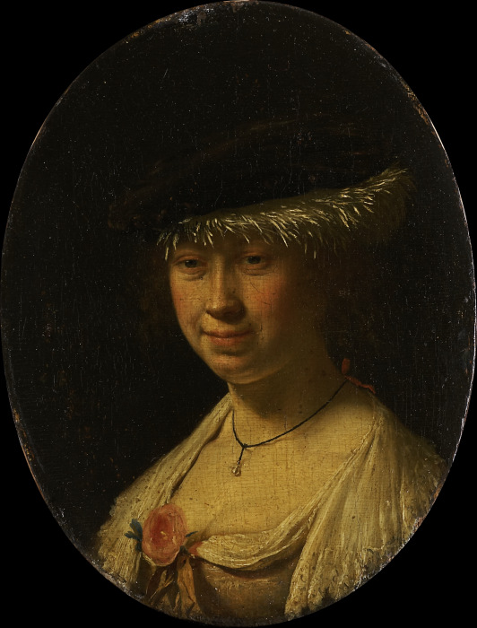 Portrait of a Woman with a Cap à Frans van Mieris l'Ancien