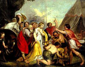 Achillees reçoit les émissaire d'Agamemnon