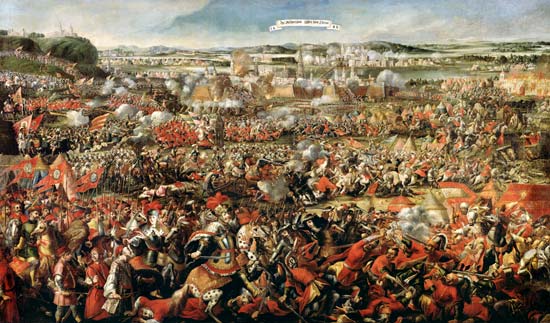 Battle at the Kahlenberg 1683 à Franz Geffels