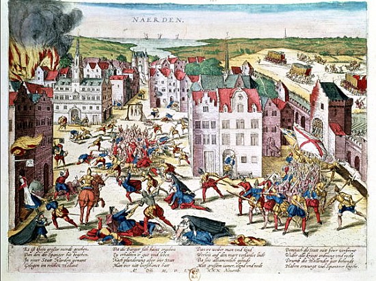 Massacre in Flanders during the Government of Fernando Alvarez de Toledo (1508-82) Duke of Alba, 30t à Franz Hogenberg
