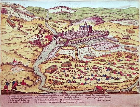 The Siege of St. Quentin, 27th July 1557 à Franz Hogenberg
