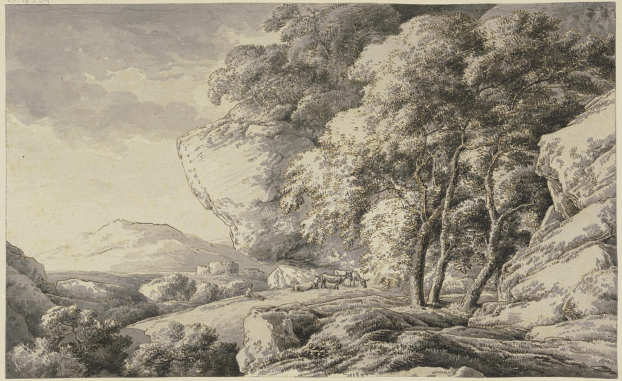 Klassische Landschaft mit Staffage à Franz Innocenz Josef Kobell