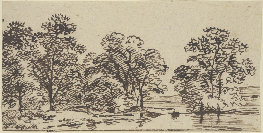 Landscape with trees à Franz Innocenz Josef Kobell