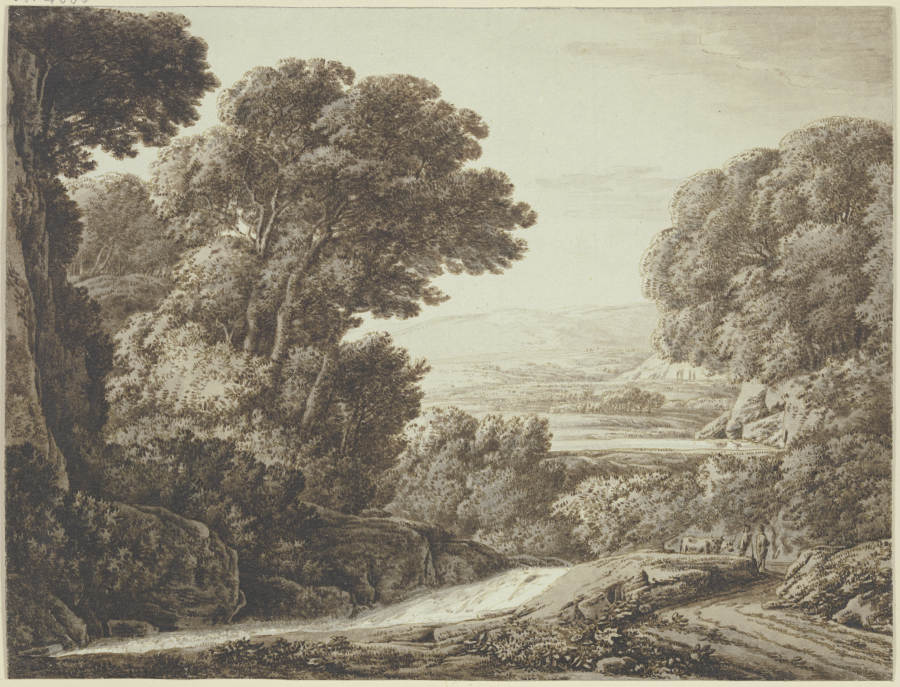 Waldige Landschaft mit Bach à Franz Innocenz Josef Kobell