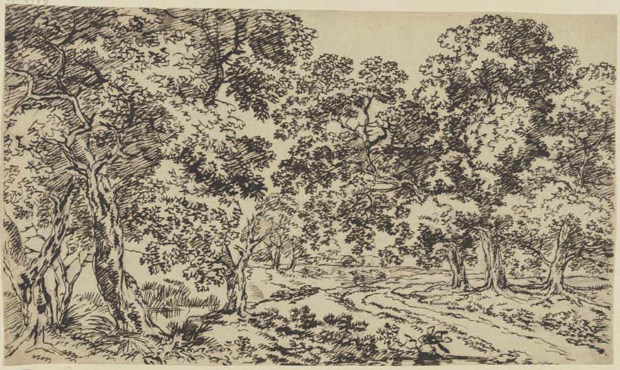 Path underneath trees à Franz Innocenz Josef Kobell
