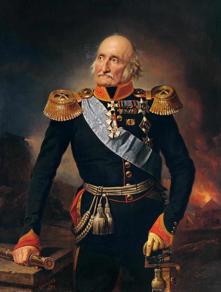 Portrait of Field Marshal Count Ludwig Adolf Peter of Sayn-Wittgenstein-Ludwigsburg (1769-1843) à Franz Krüger