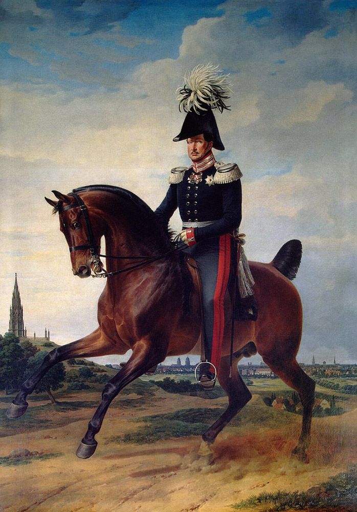 Equestrian Portrait of Frederick William III of Prussia (1797-1840) à Franz Krüger