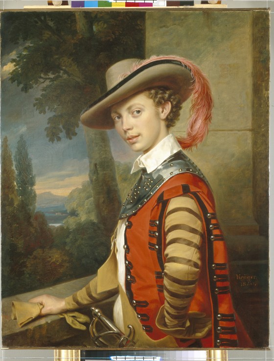 Portrait of Prince Nikolai Saltykov in Fancy Dress à Franz Krüger