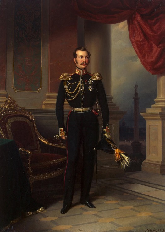 Portrait of the Crown prince Alexander Nikolayevich (1818-1881) à Franz Krüger
