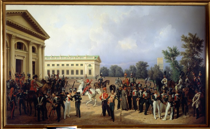 The Imperial Russian Guard in Tsarskoye Selo in 1832 à Franz Krüger