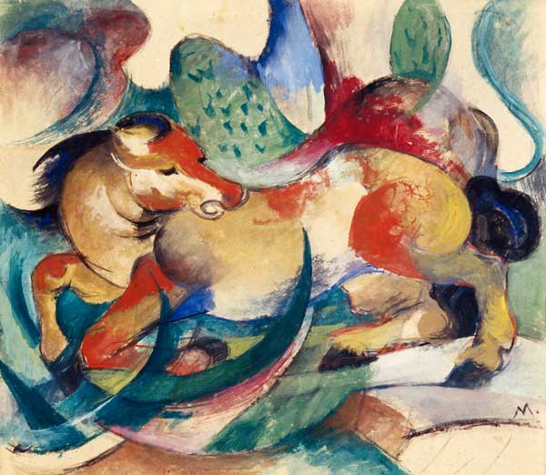 cheval sautant. à Franz Marc