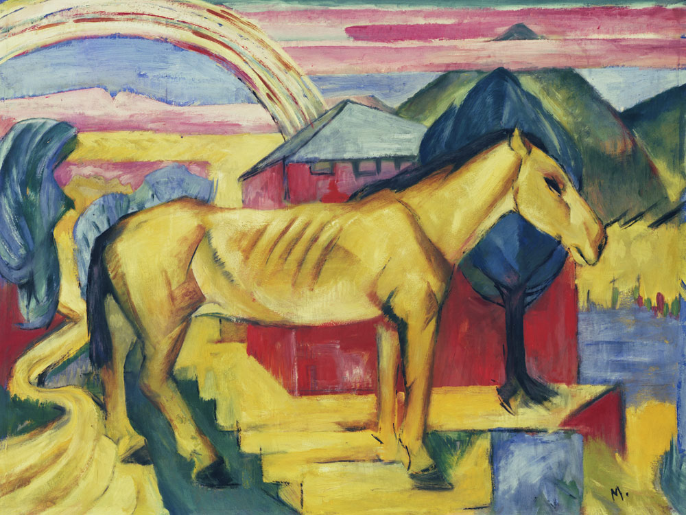 Long cheval jaune à Franz Marc