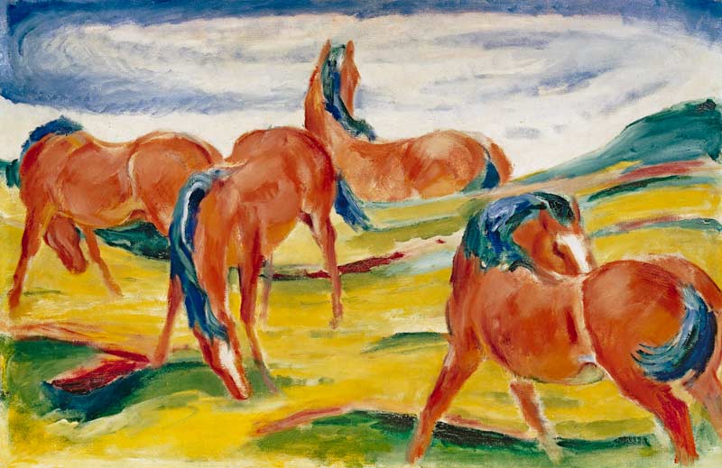 chevaux III fêtant. à Franz Marc