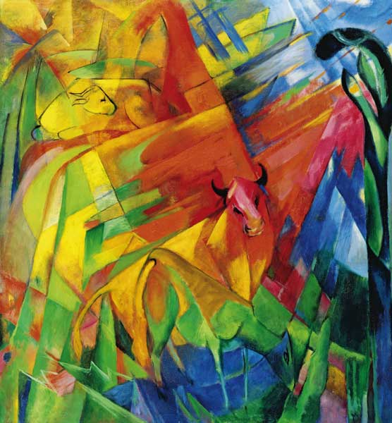 Animals in a Landscape à Franz Marc