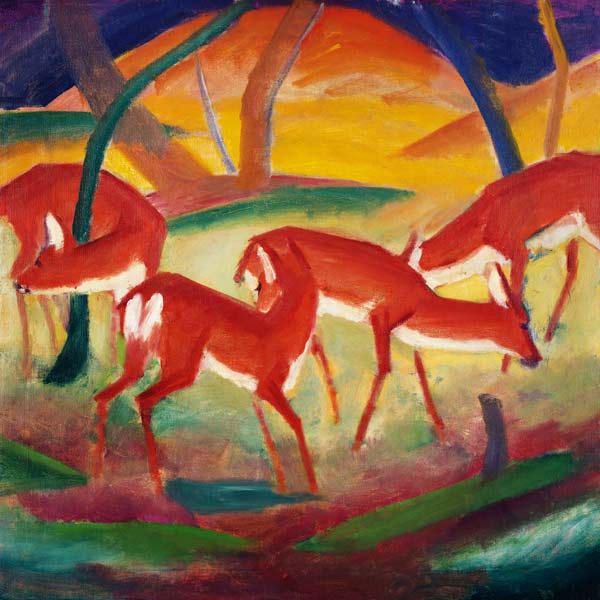 Rote Rehe I à Franz Marc