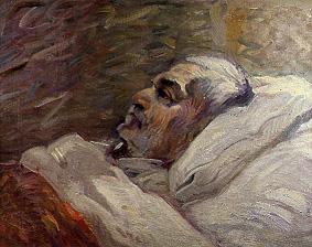 Le père de l'artiste sur le lit de patient (II ) à Franz Marc