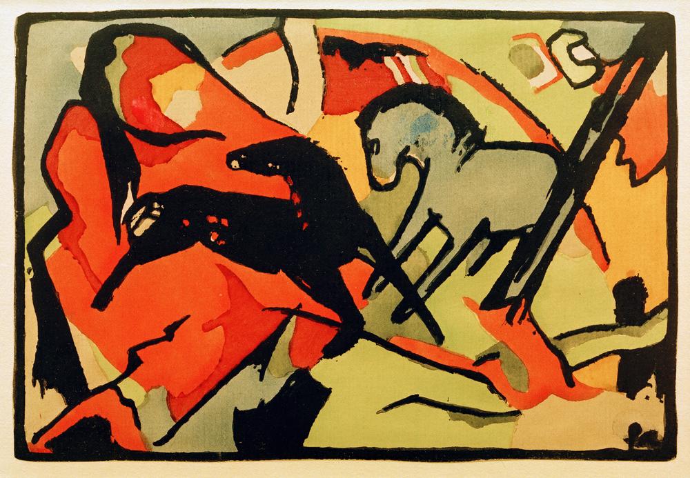 Two Horses à Franz Marc