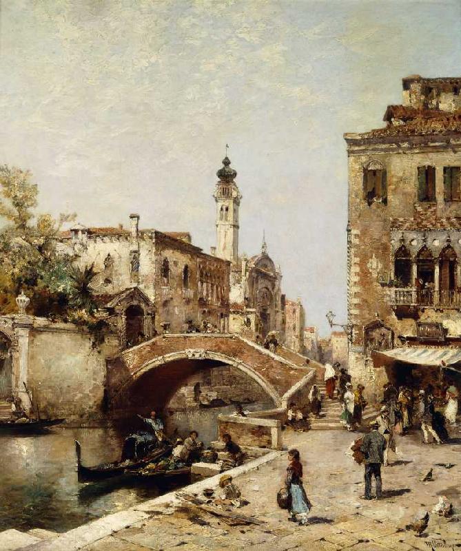 Der Kanal Santa Catarina in Venedig. à Franz Richard Unterberger