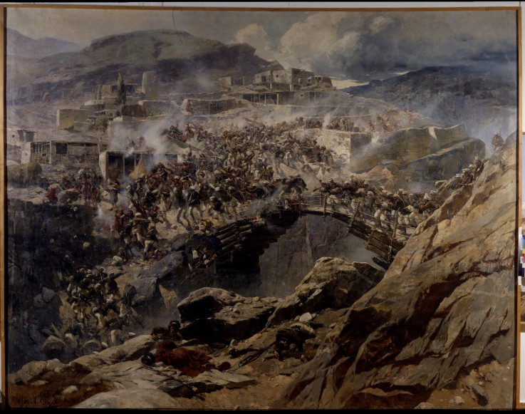 The siege of Akhoulgo à Franz Roubaud