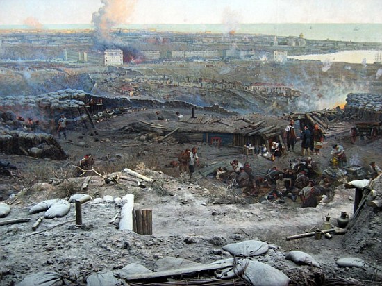 The Siege of Sevastopol Panorama (mixed media) à Franz Roubaud