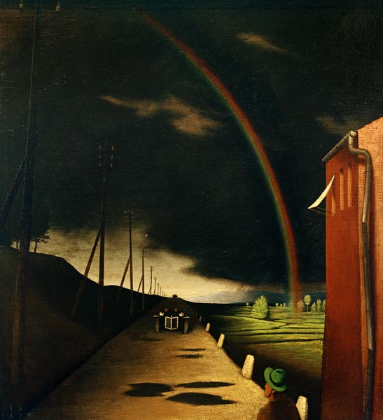 Landschaft mit Regenbogen à Franz Sedlacek