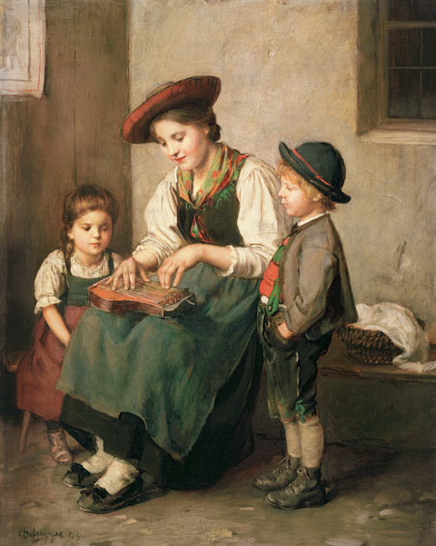 The Zither Player à Franz von Defregger