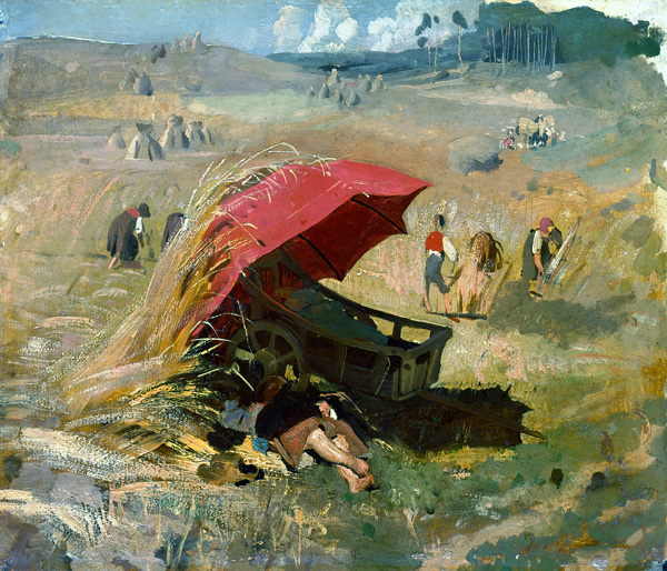 Der rote Schirm à Franz von Lenbach