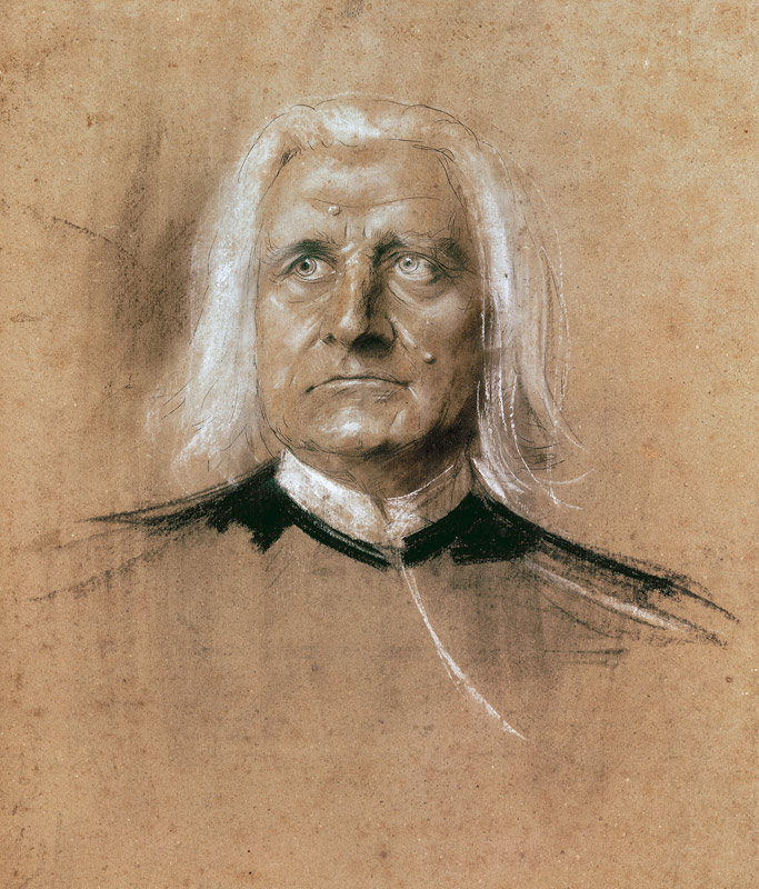 Portrait of Franz Liszt (1811-1886) à Franz von Lenbach
