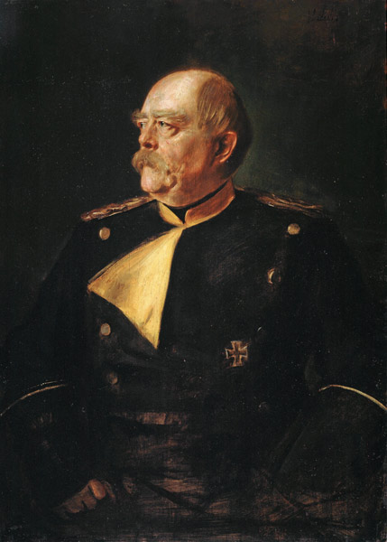 Portrait of Chancellor Otto von Bismarck (1815-1898) in Uniform à Franz von Lenbach