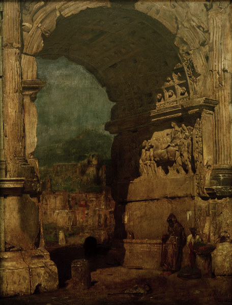 F.v.Lenbach, Der Titusbogen in Rom à Franz von Lenbach